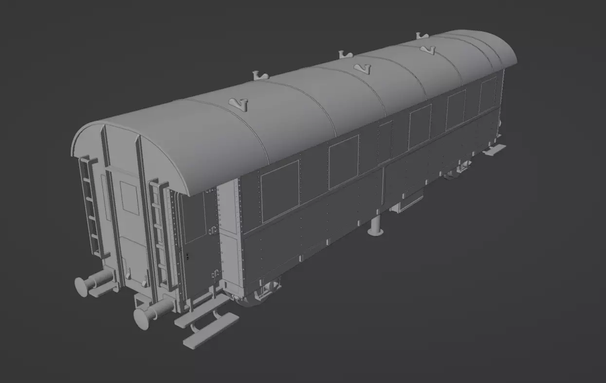 H0 1-87 scale passenger car Bi-29 Donnerbuechse 3D print model_0