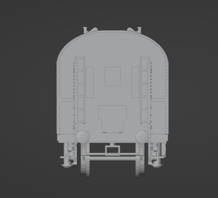 H0 1-87 scale passenger car Bi-29 Donnerbuechse 3D print model_2