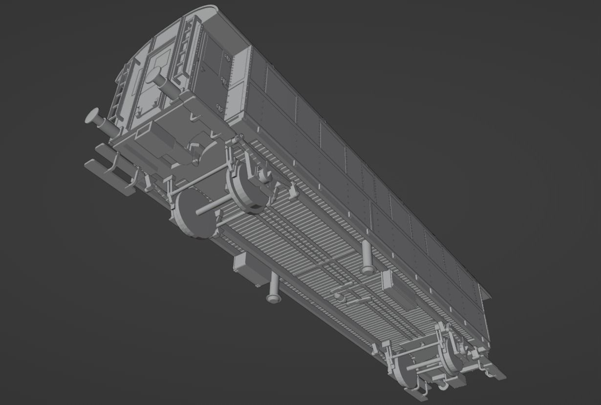 H0 1-87 scale passenger car Bi-29 Donnerbuechse 3D print model_5