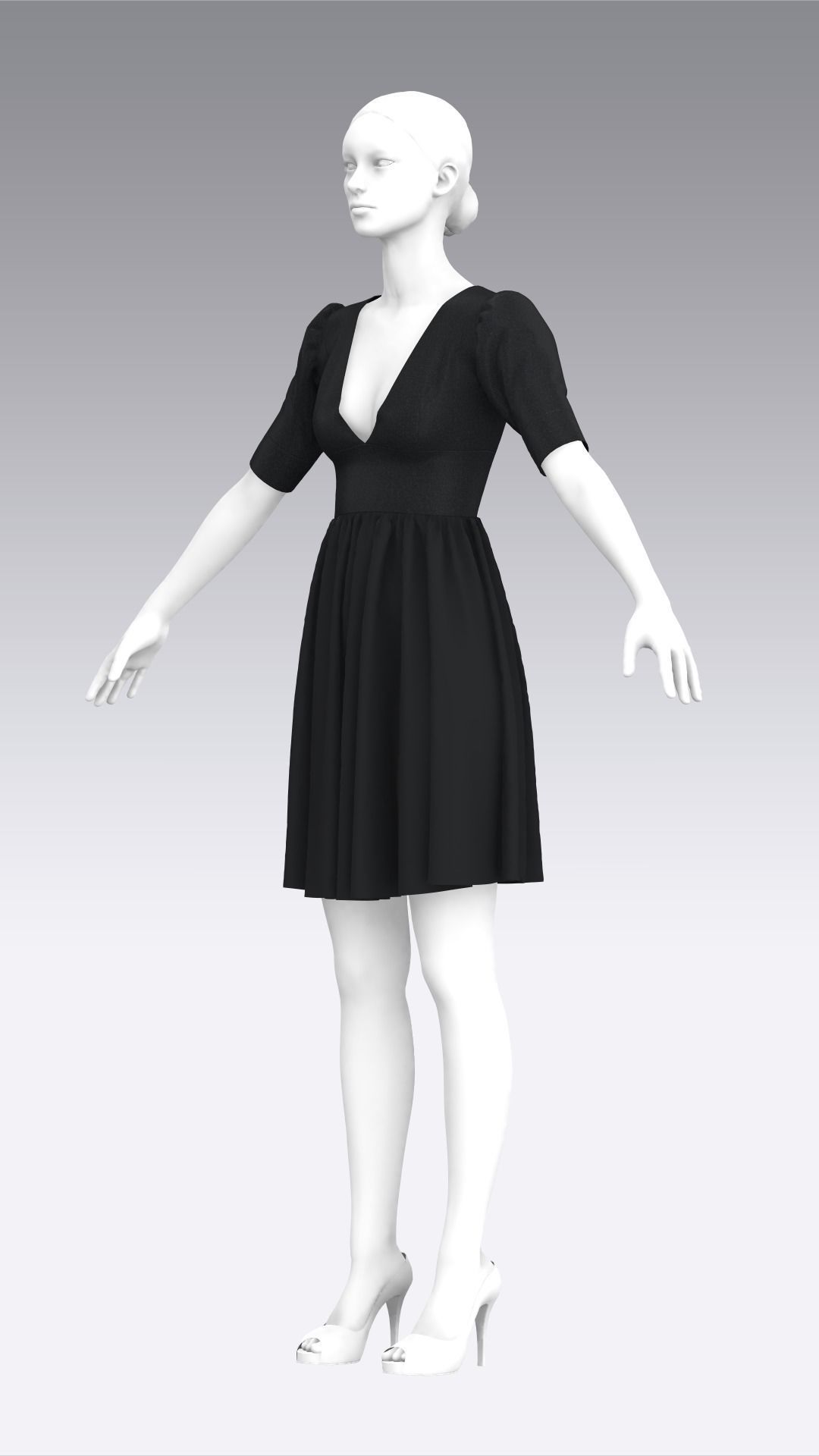 Dress Outfits MD CLO 3D ZPRJ ZPAC project files 3D model_15