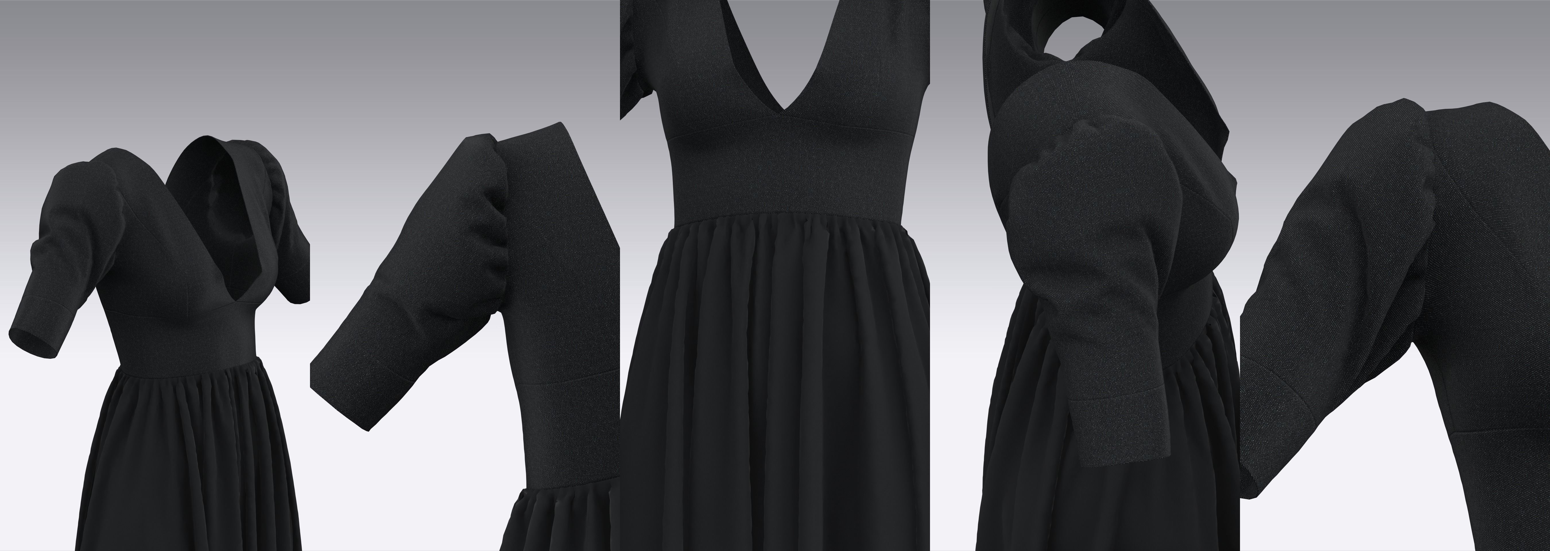 Dress Outfits MD CLO 3D ZPRJ ZPAC project files 3D model_43