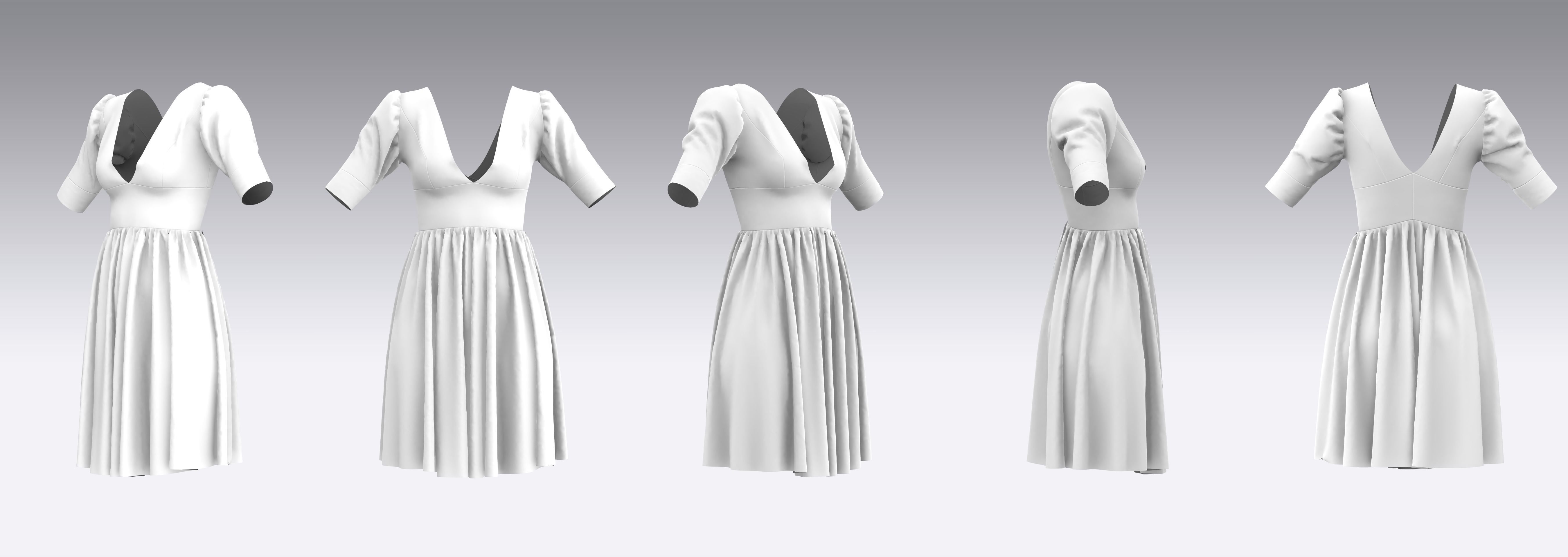 Dress Outfits MD CLO 3D ZPRJ ZPAC project files 3D model_6