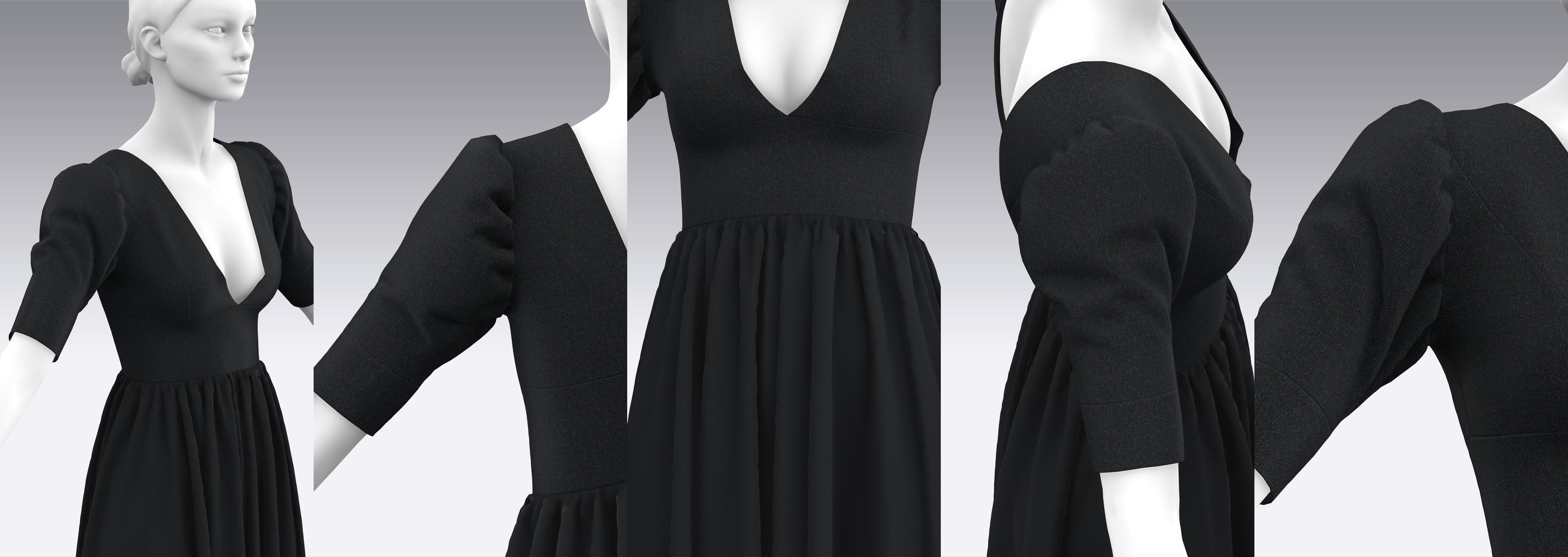 Dress Outfits MD CLO 3D ZPRJ ZPAC project files 3D model_44