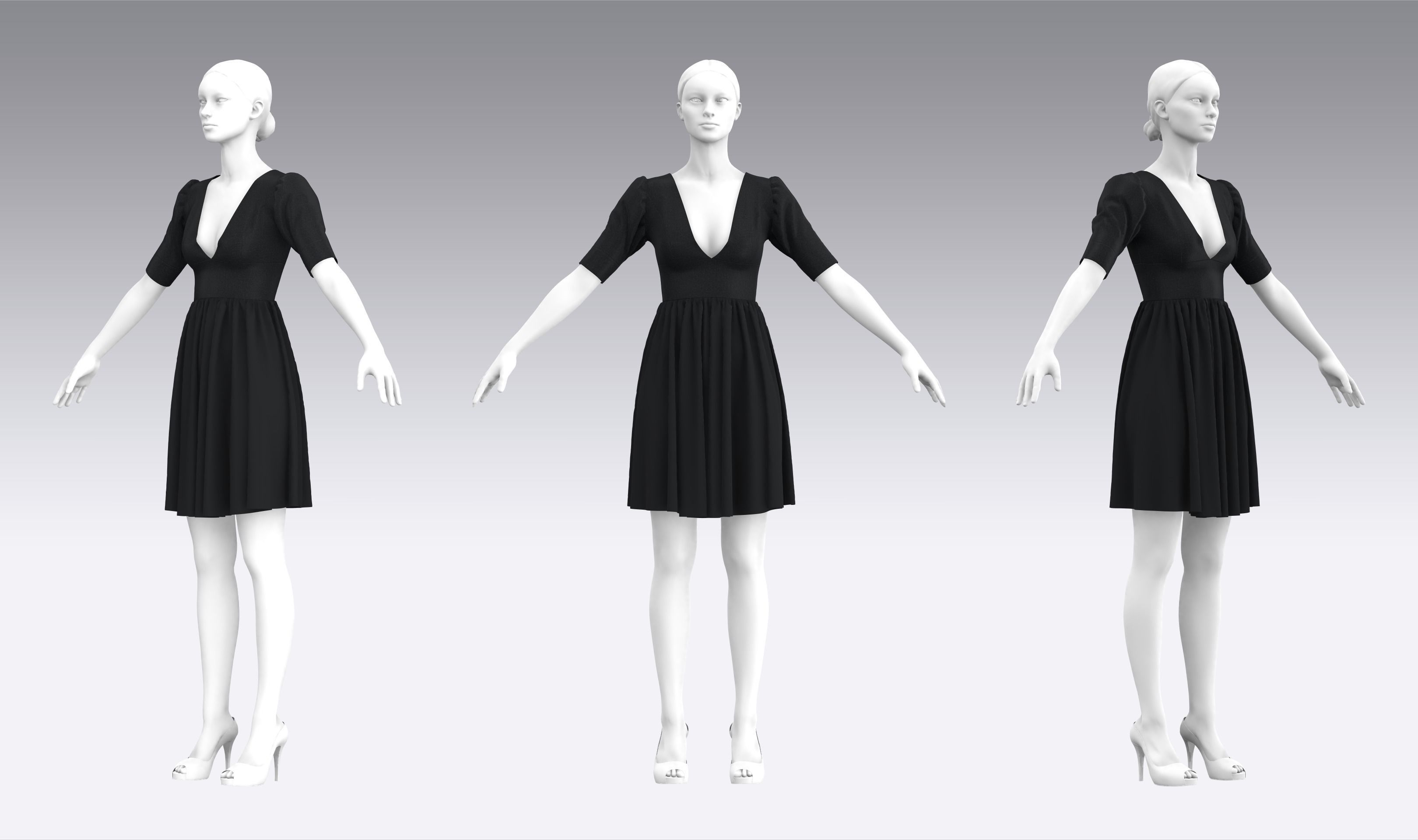 Dress Outfits MD CLO 3D ZPRJ ZPAC project files 3D model_2