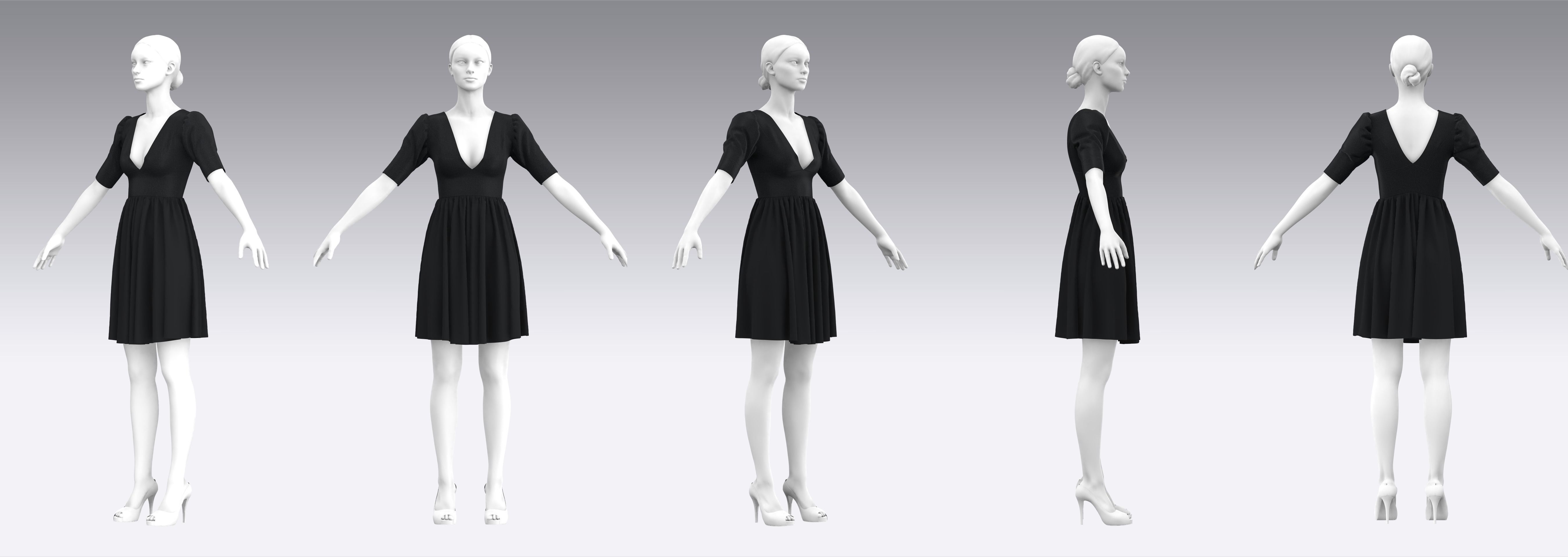 Dress Outfits MD CLO 3D ZPRJ ZPAC project files 3D model_3