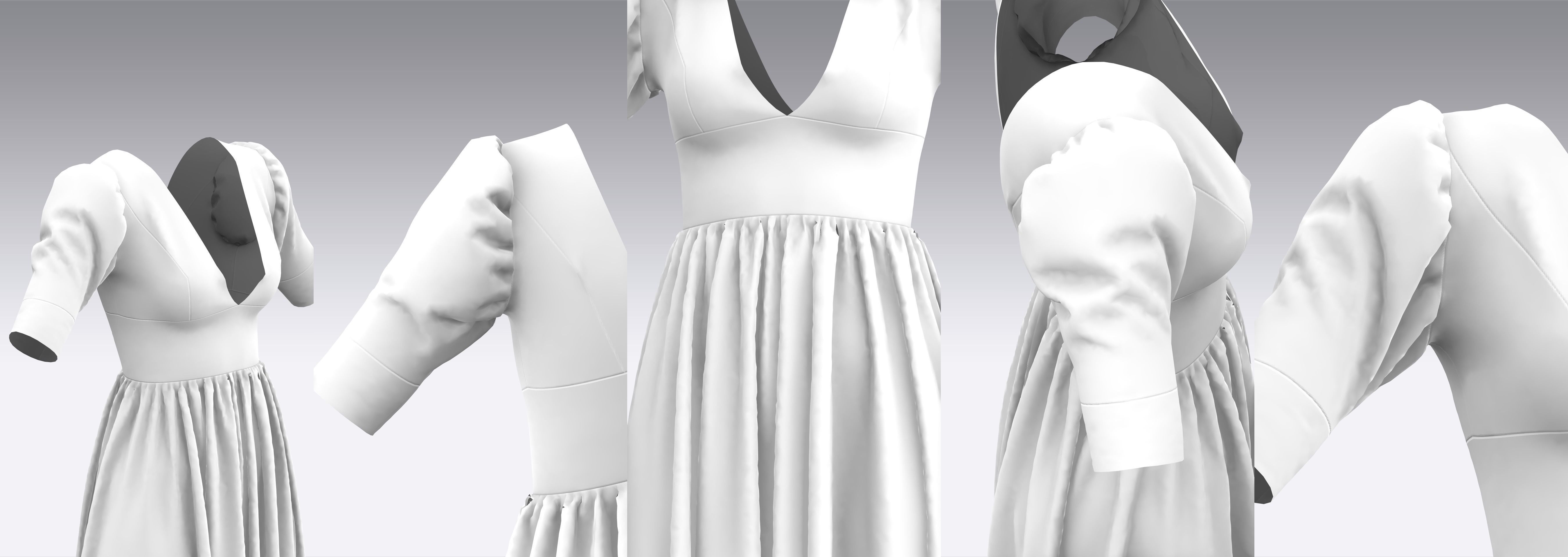 Dress Outfits MD CLO 3D ZPRJ ZPAC project files 3D model_7