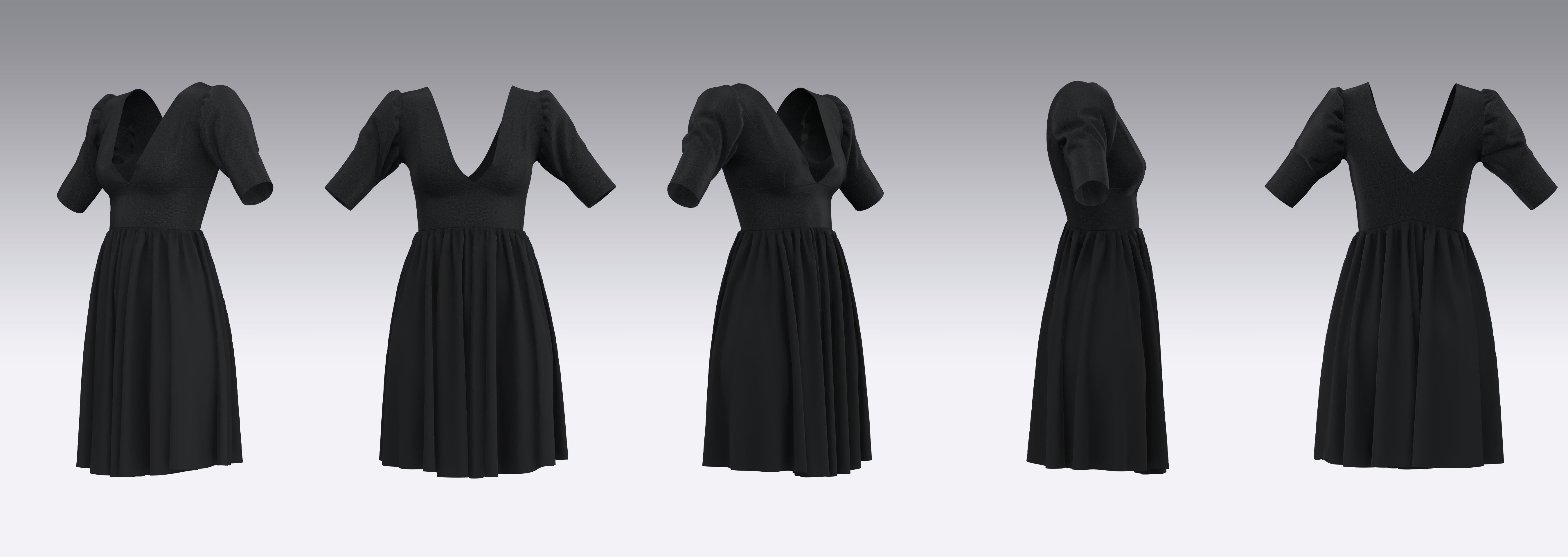 Dress Outfits MD CLO 3D ZPRJ ZPAC project files 3D model_5