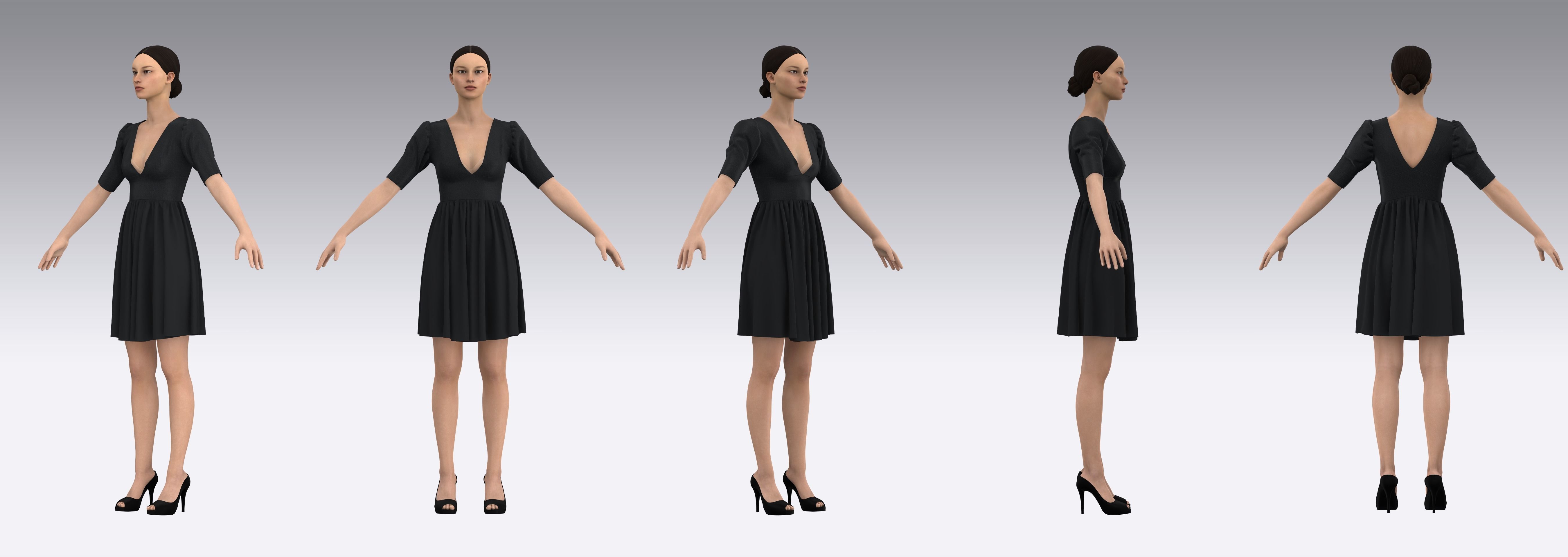 Dress Outfits MD CLO 3D ZPRJ ZPAC project files 3D model_4