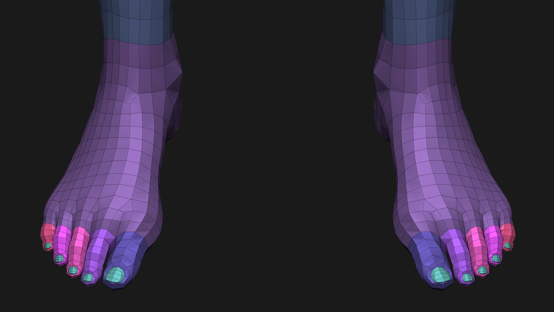 Realistic Man Body Basemesh Low-poly 3D model_42