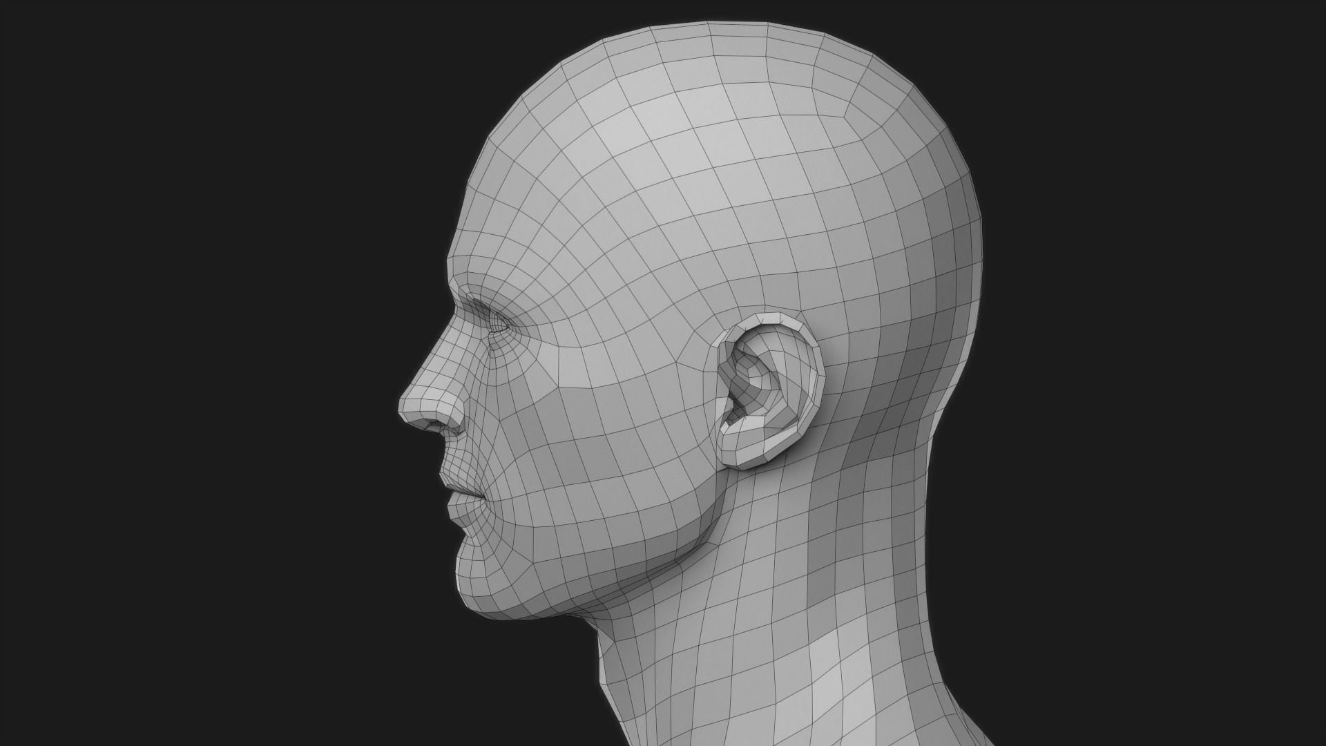 Realistic Man Body Basemesh Low-poly 3D model_7