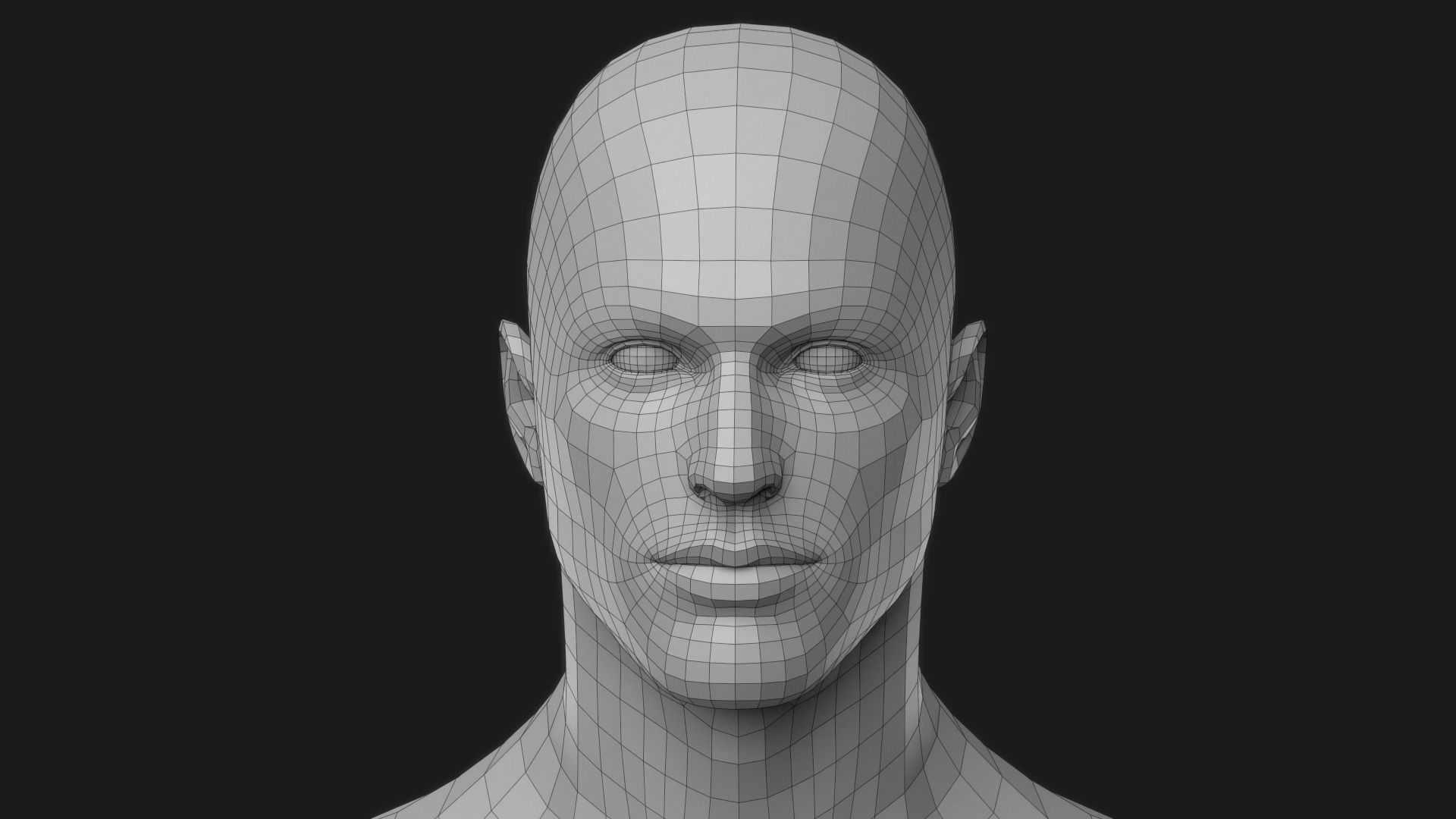 Realistic Man Body Basemesh Low-poly 3D model_9