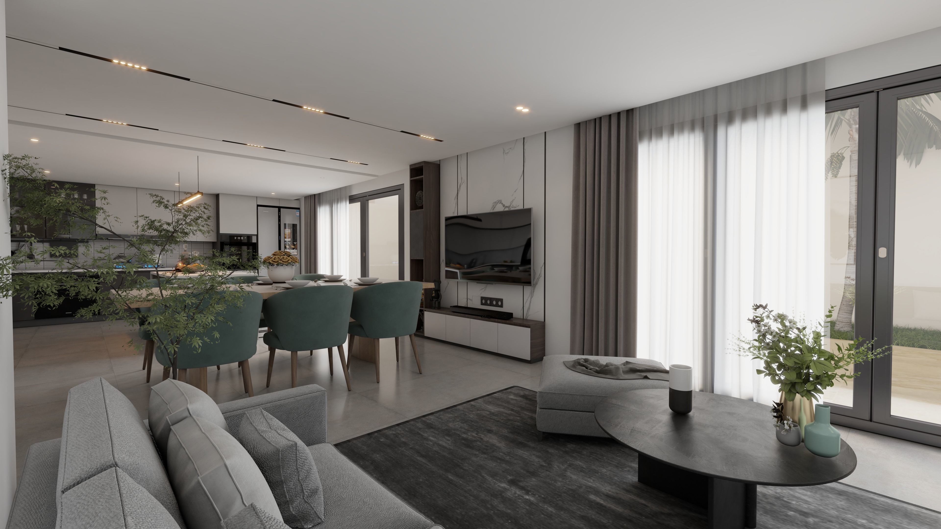 kitchen interior Scene for Sketchup Vray Render 3D model 3D model_3