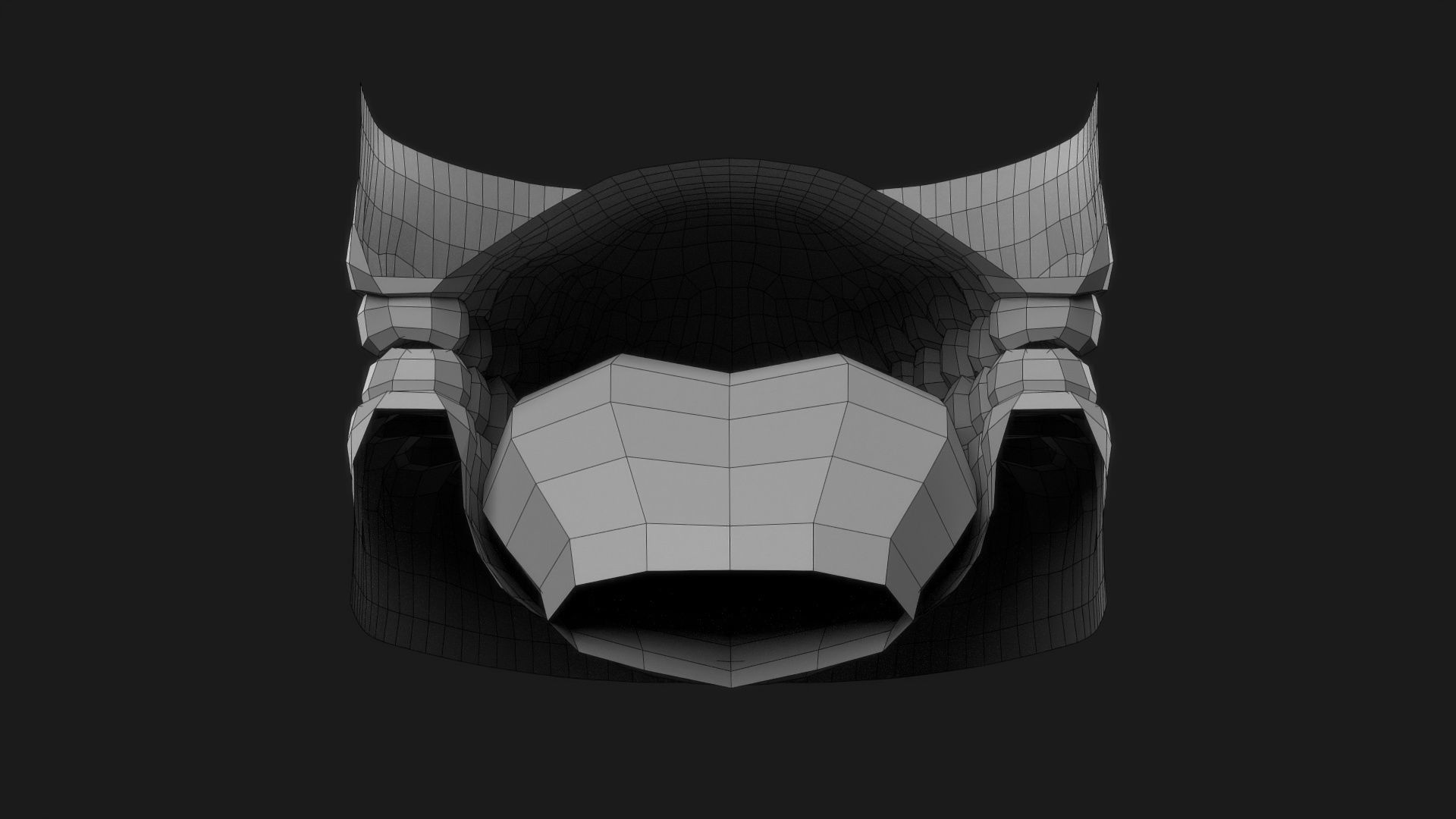 Realistic Man Head Low-poly 3D model_19