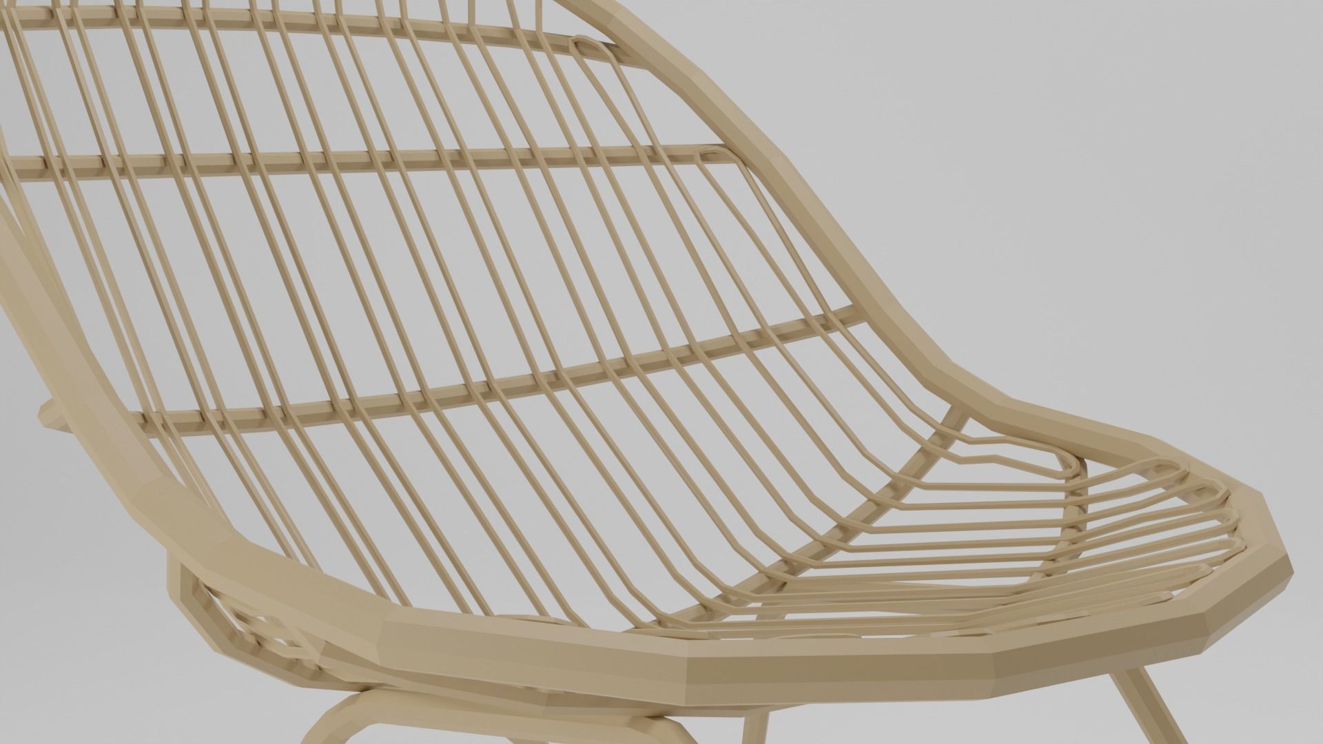 Rocking chair Low-poly 3D model_13