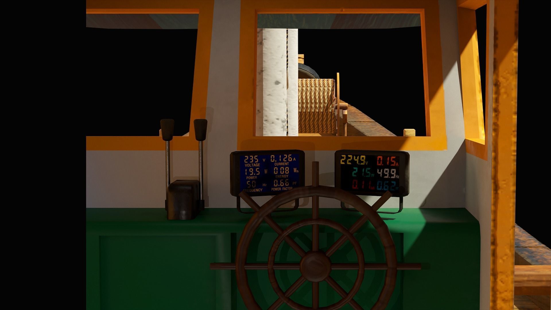 Indian Fishing Boat Low-poly 3D model_7