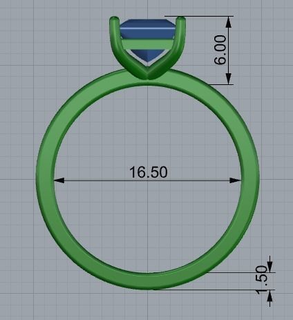 Ring 3d print model topaz engagement 3D print model_5