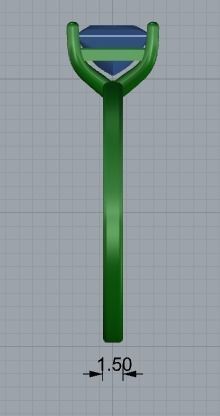 Ring 3d print model topaz engagement 3D print model_6