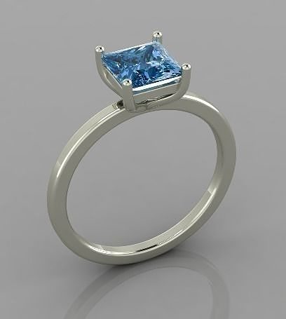 Ring 3d print model topaz engagement 3D print model