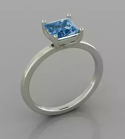 Ring 3d print model topaz engagement 3D print model