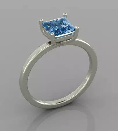 Ring 3d print model topaz engagement 3D print model_0
