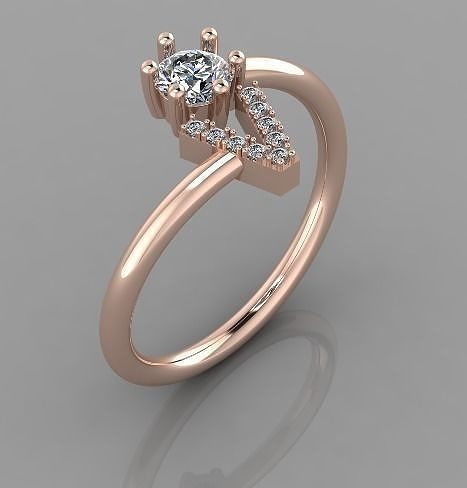 Women ring V 3d print model 3D print model