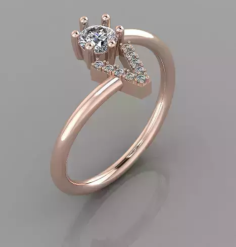 Women ring V 3d print model 3D print model