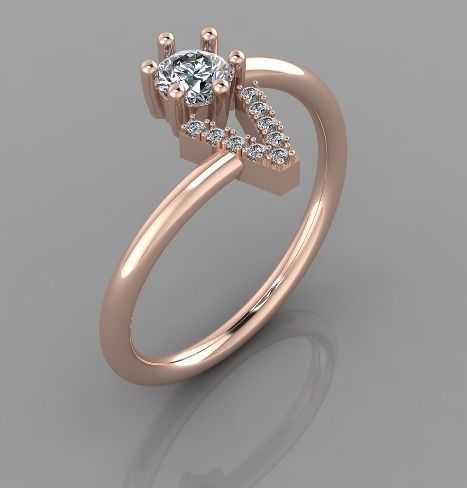 Women ring V 3d print model 3D print model_4