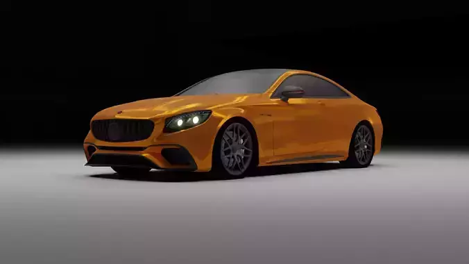  Mercedes-Benz car  Low-poly 3D model