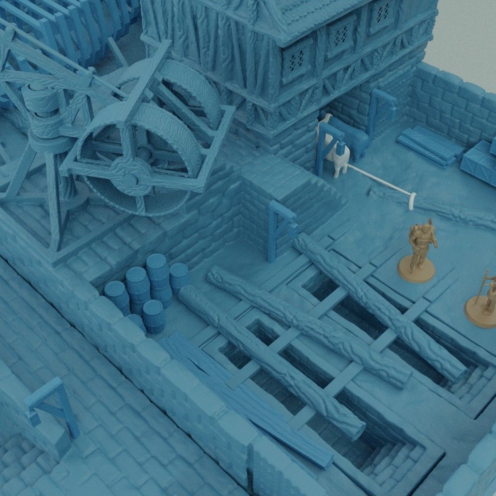 Medieval Shipyard Tabletop Terrain 3D print model_8