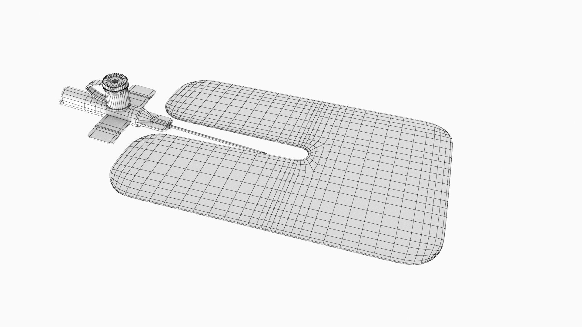 Cannula with sticky plaster Low-poly 3D model_13