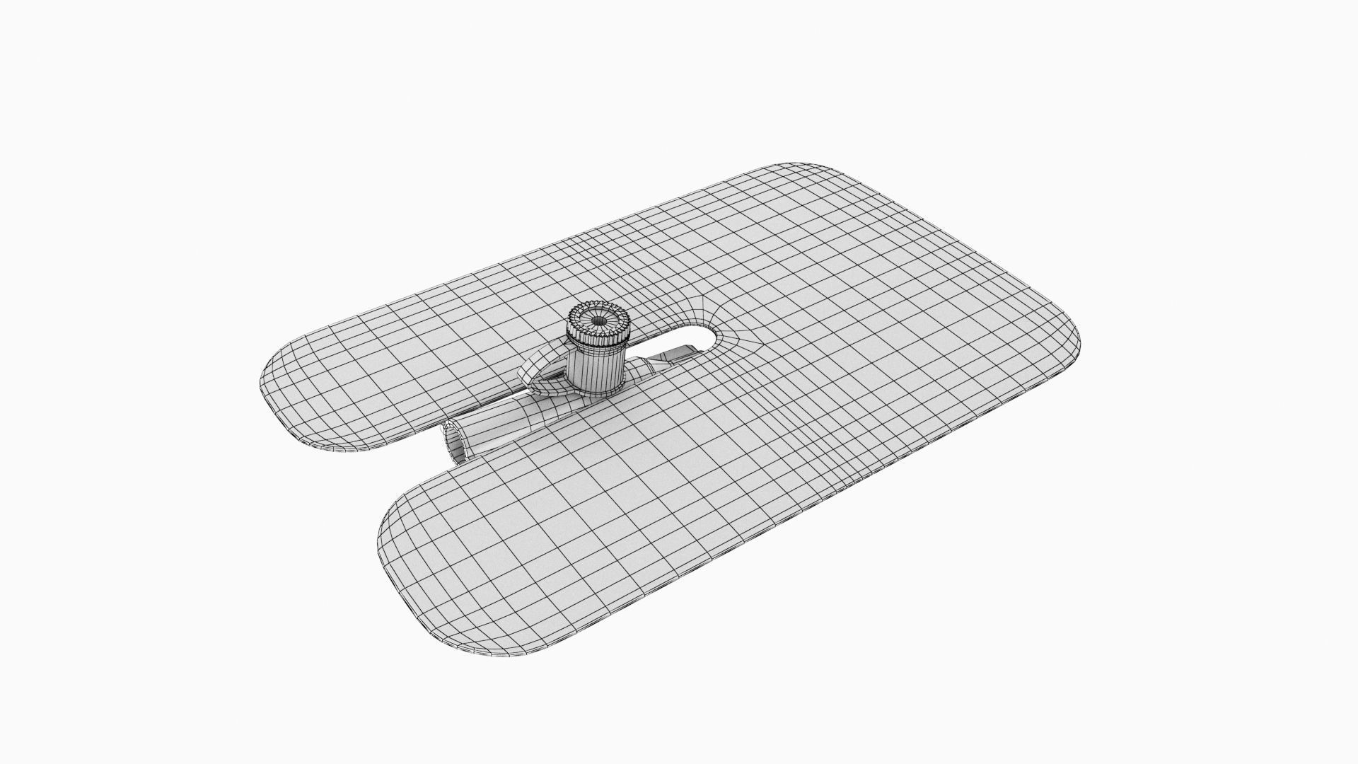 Cannula with sticky plaster Low-poly 3D model_9