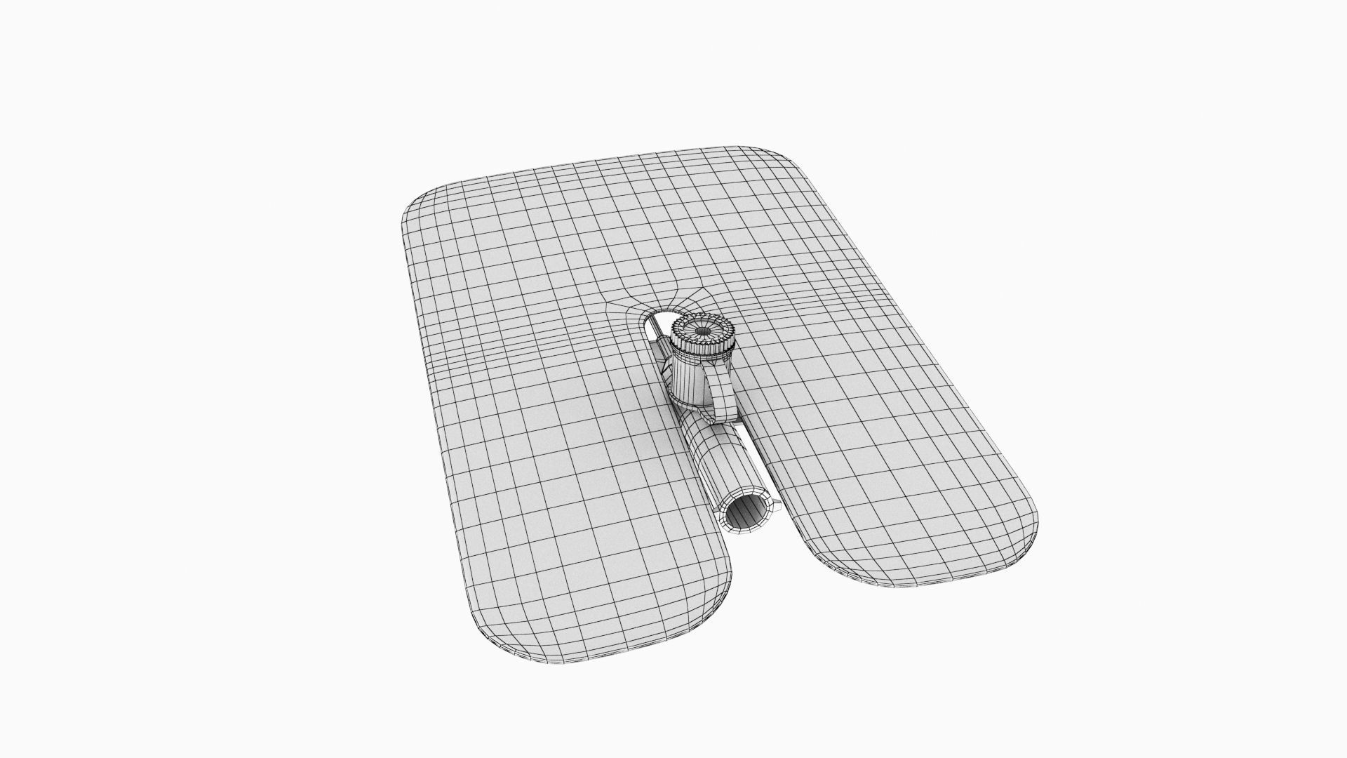 Cannula with sticky plaster Low-poly 3D model_8