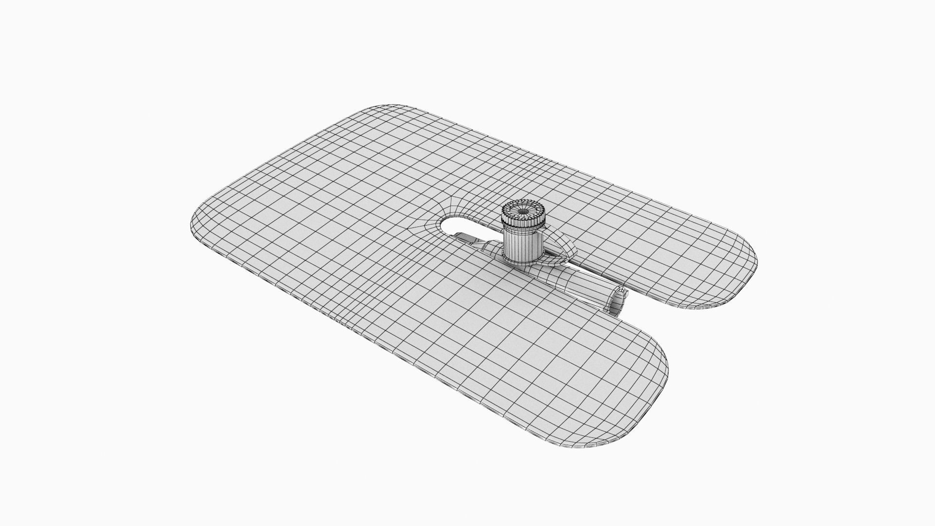 Cannula with sticky plaster Low-poly 3D model_7