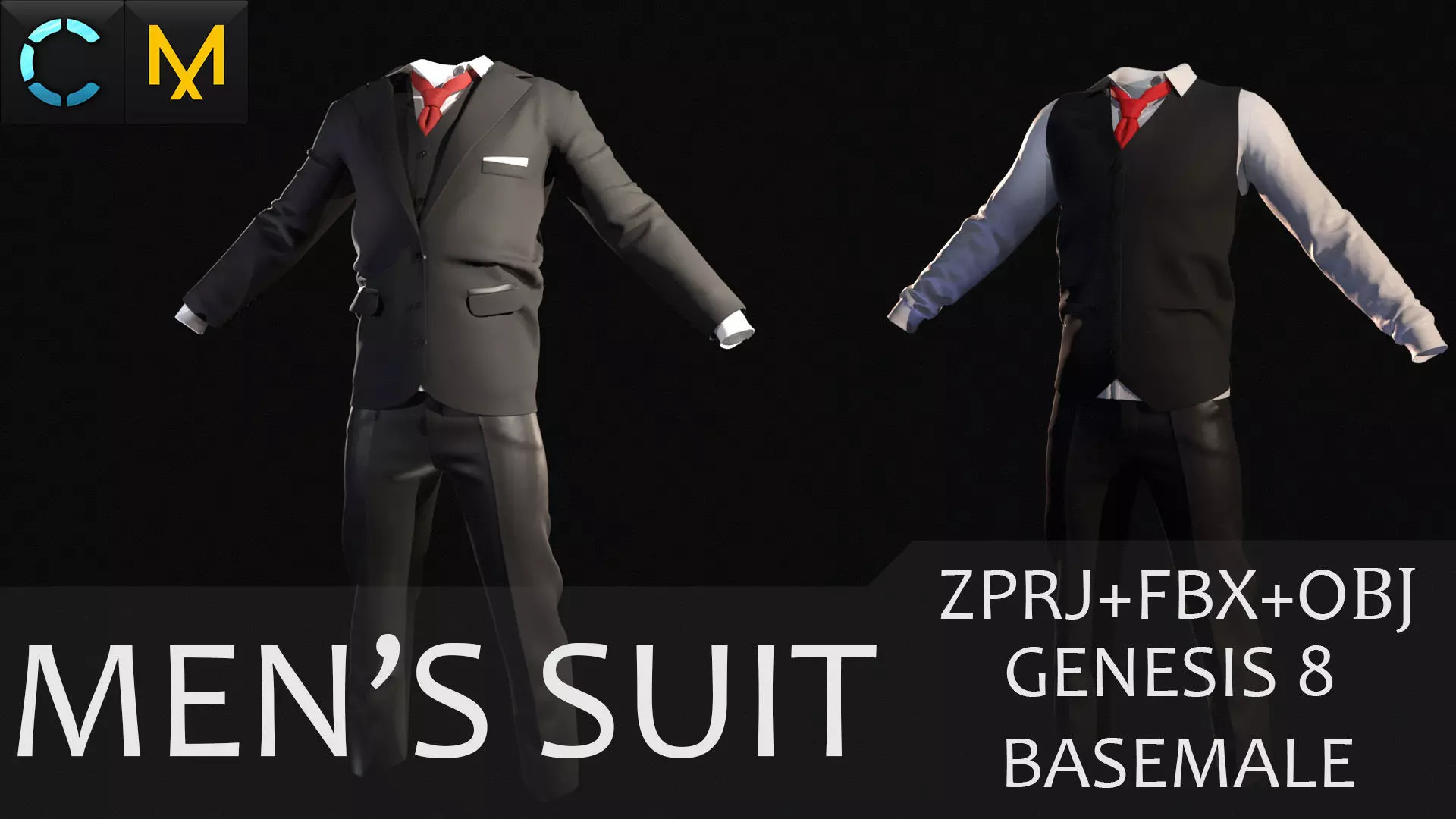 Mens Suit 3D model