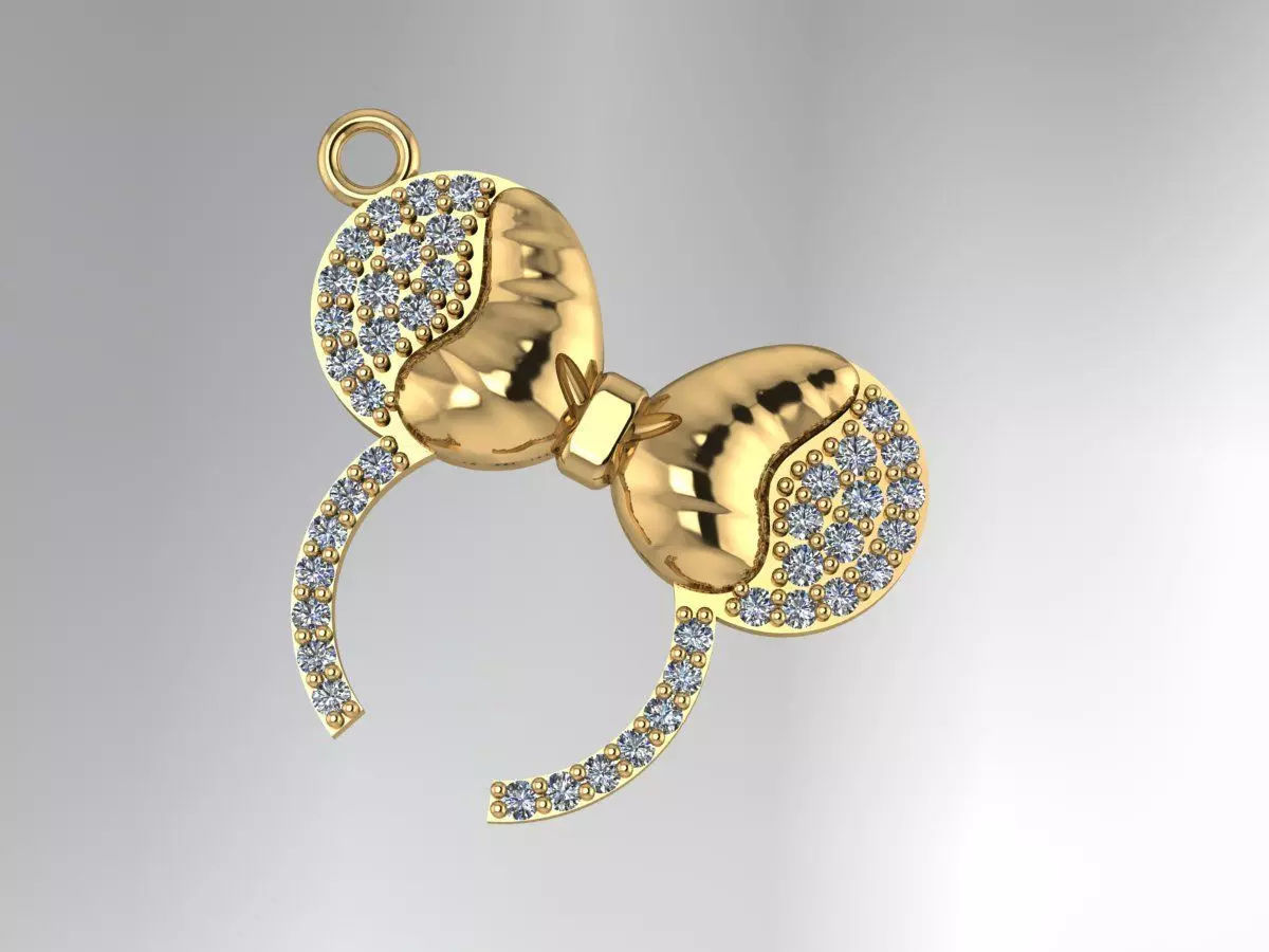 pendant Mickey Mouse gold 3D print model