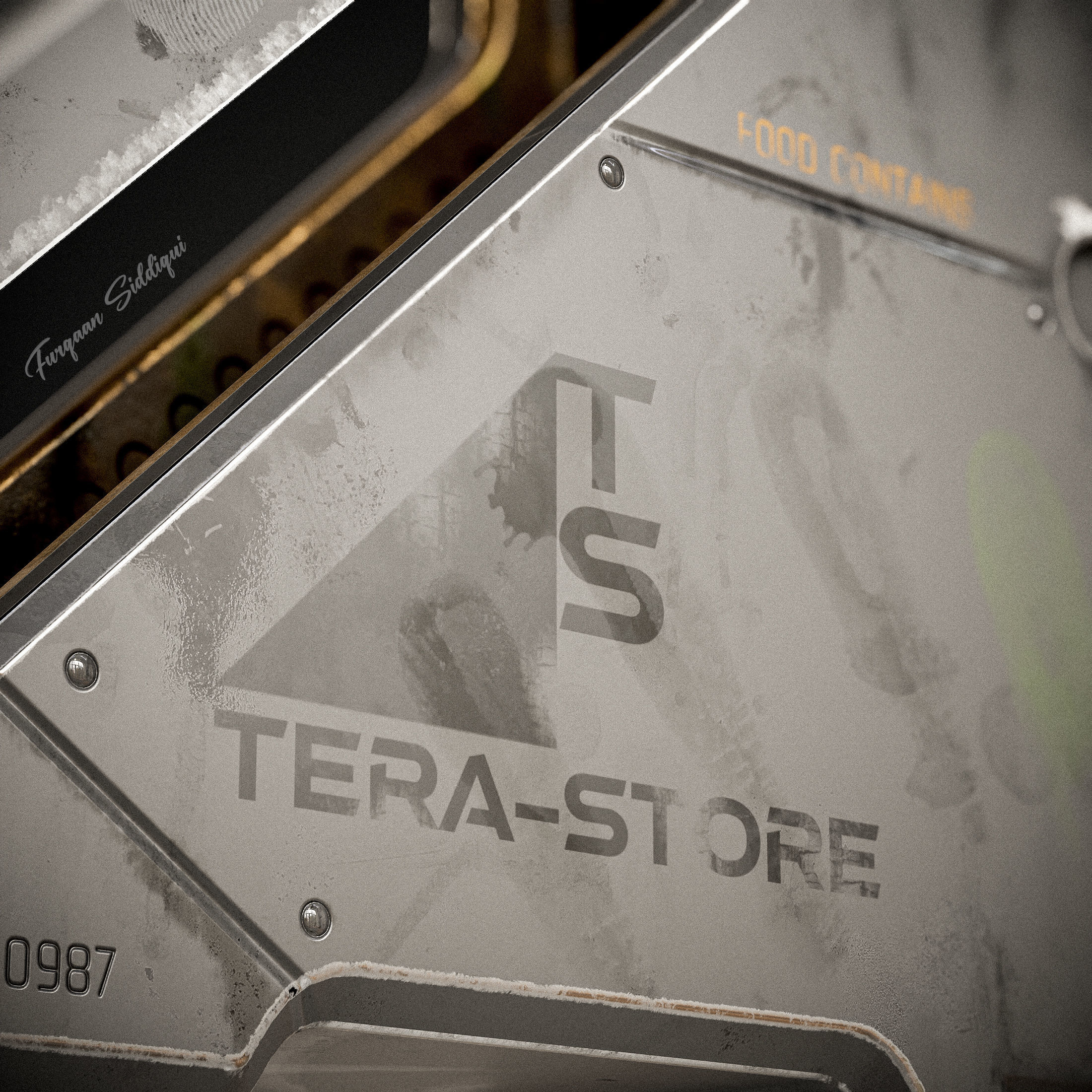 Sci-fi Food Container Low-poly 3D model_13