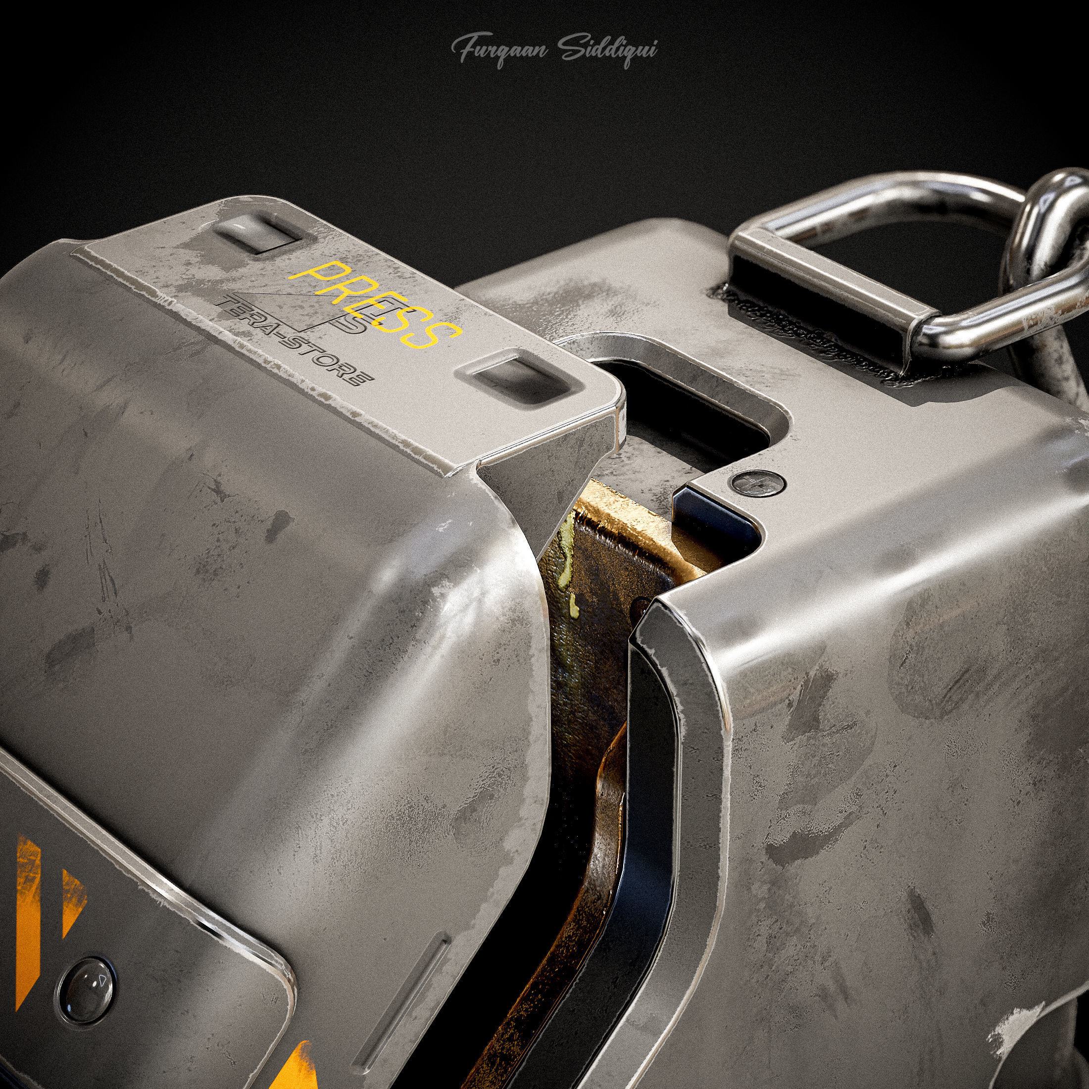 Sci-fi Food Container Low-poly 3D model_16