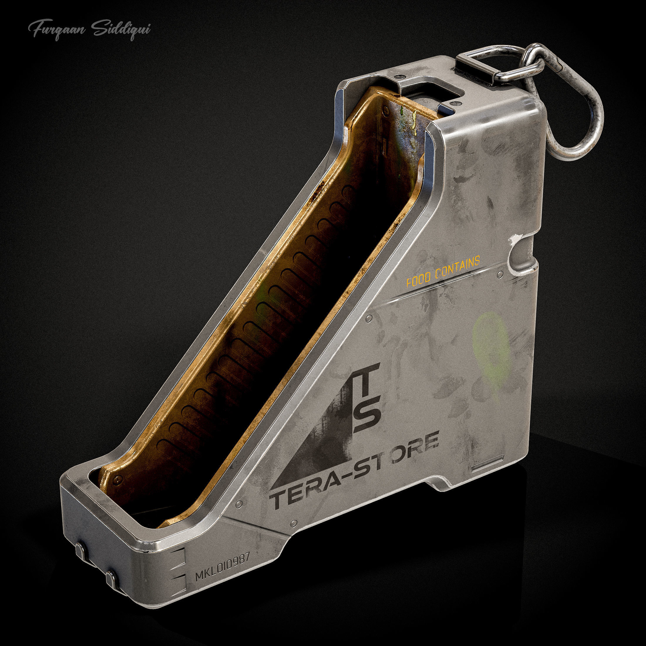 Sci-fi Food Container Low-poly 3D model_10