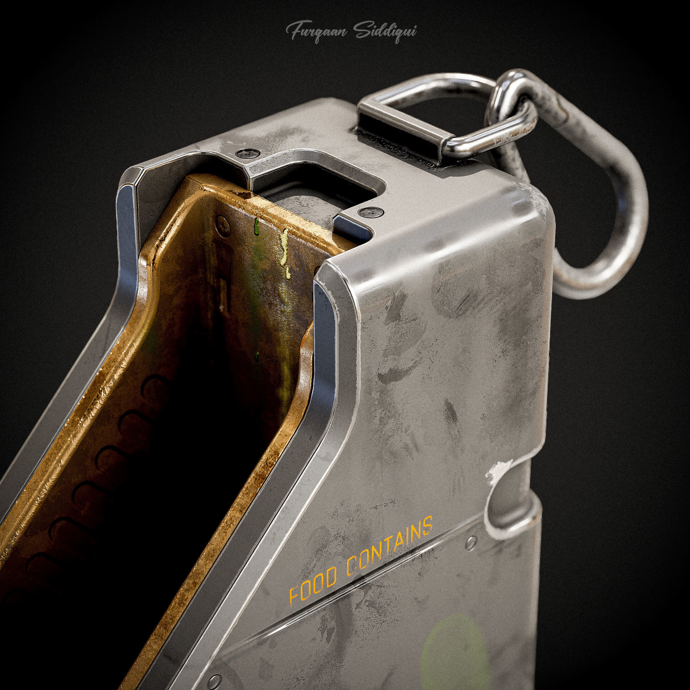 Sci-fi Food Container Low-poly 3D model_11