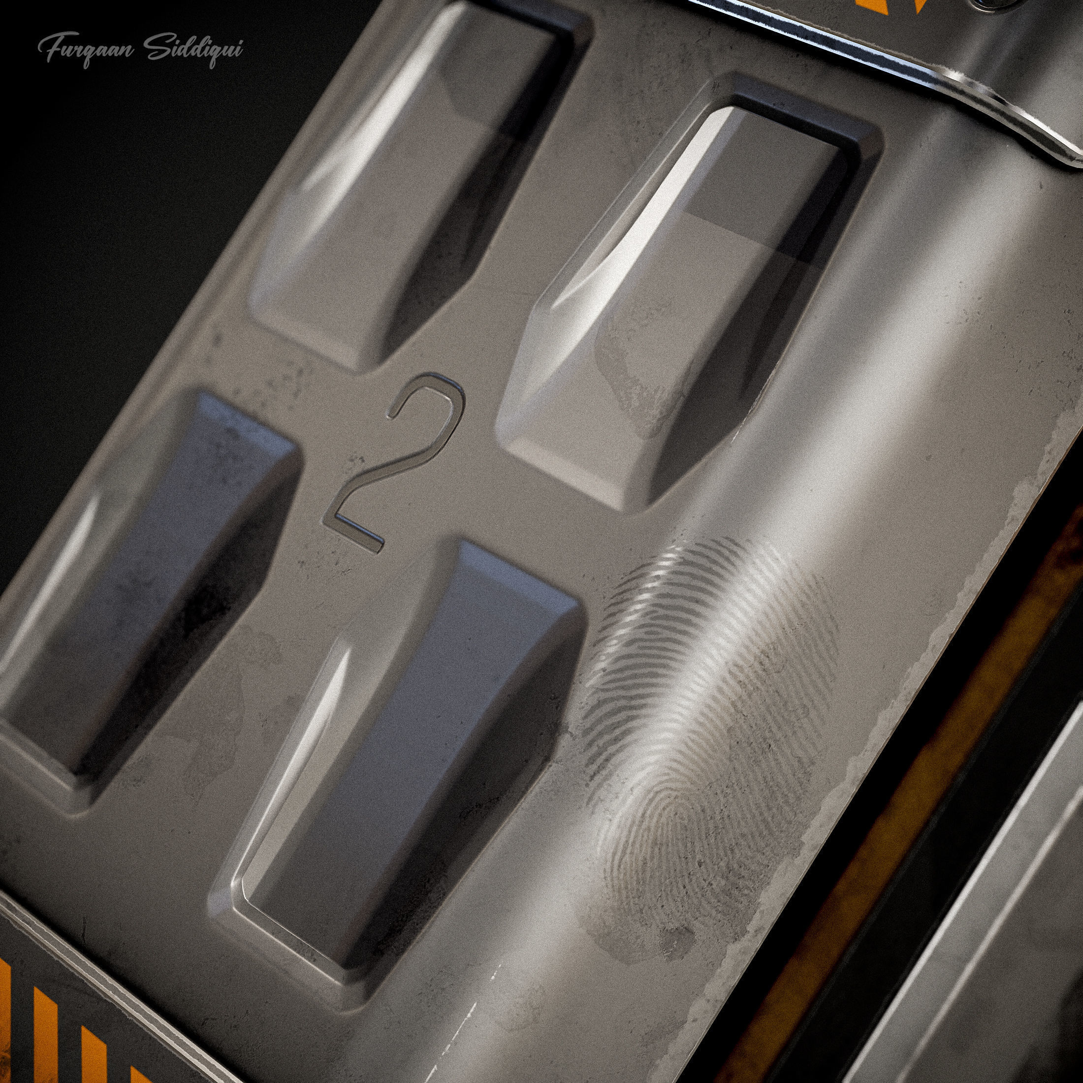 Sci-fi Food Container Low-poly 3D model_12