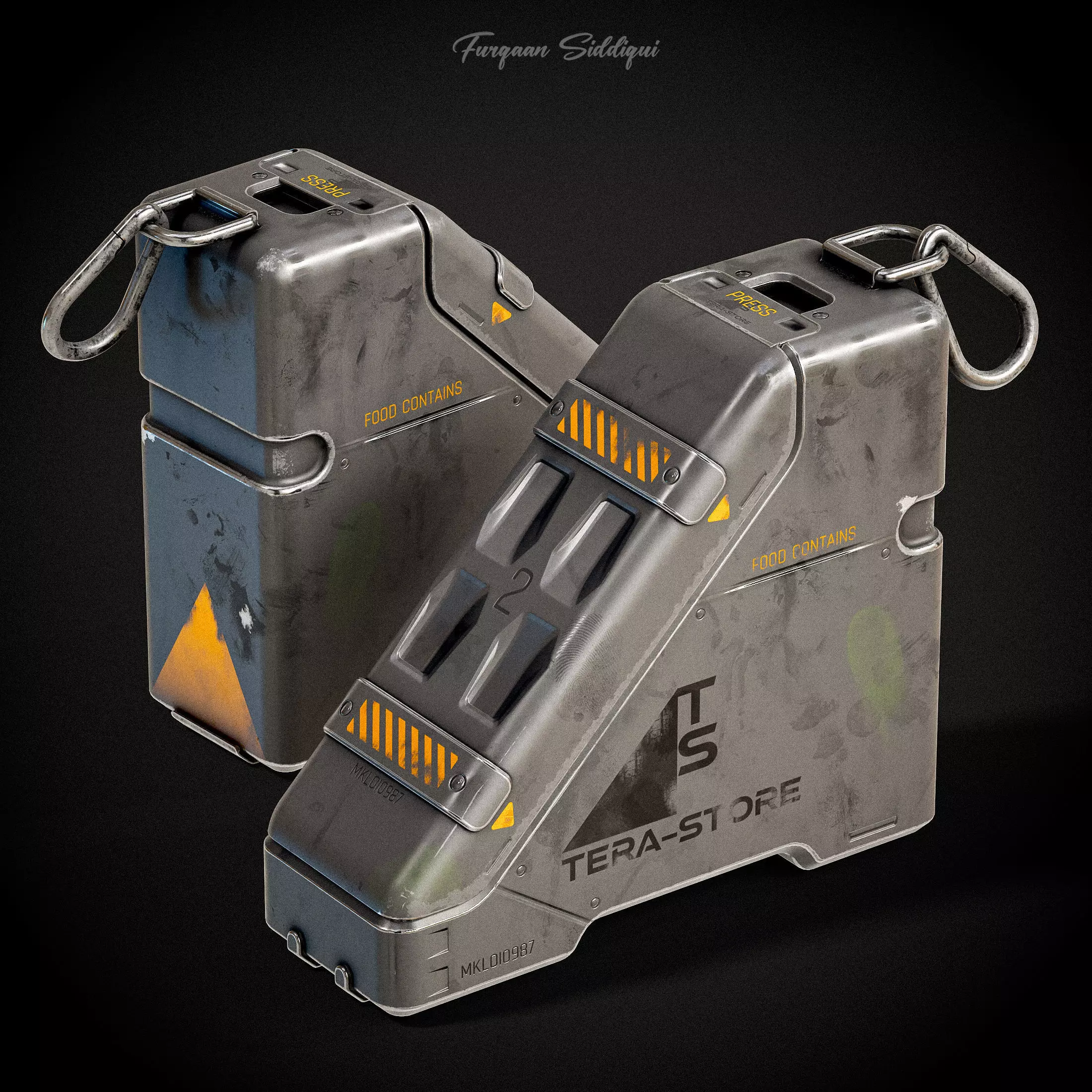 Sci-fi Food Container Low-poly 3D model_0