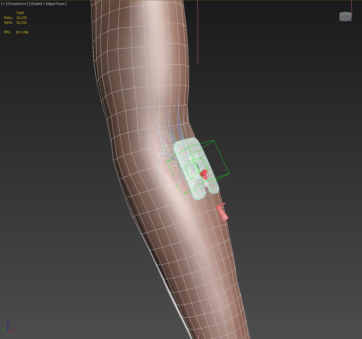 Injected Cannula with sticking plaster Low-poly 3D model_21