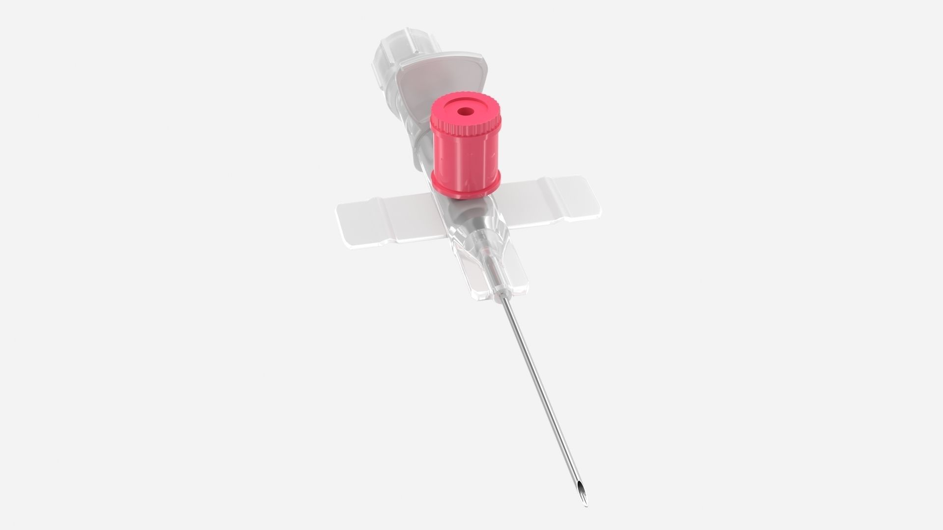 Injected Cannula with sticking plaster Low-poly 3D model_29