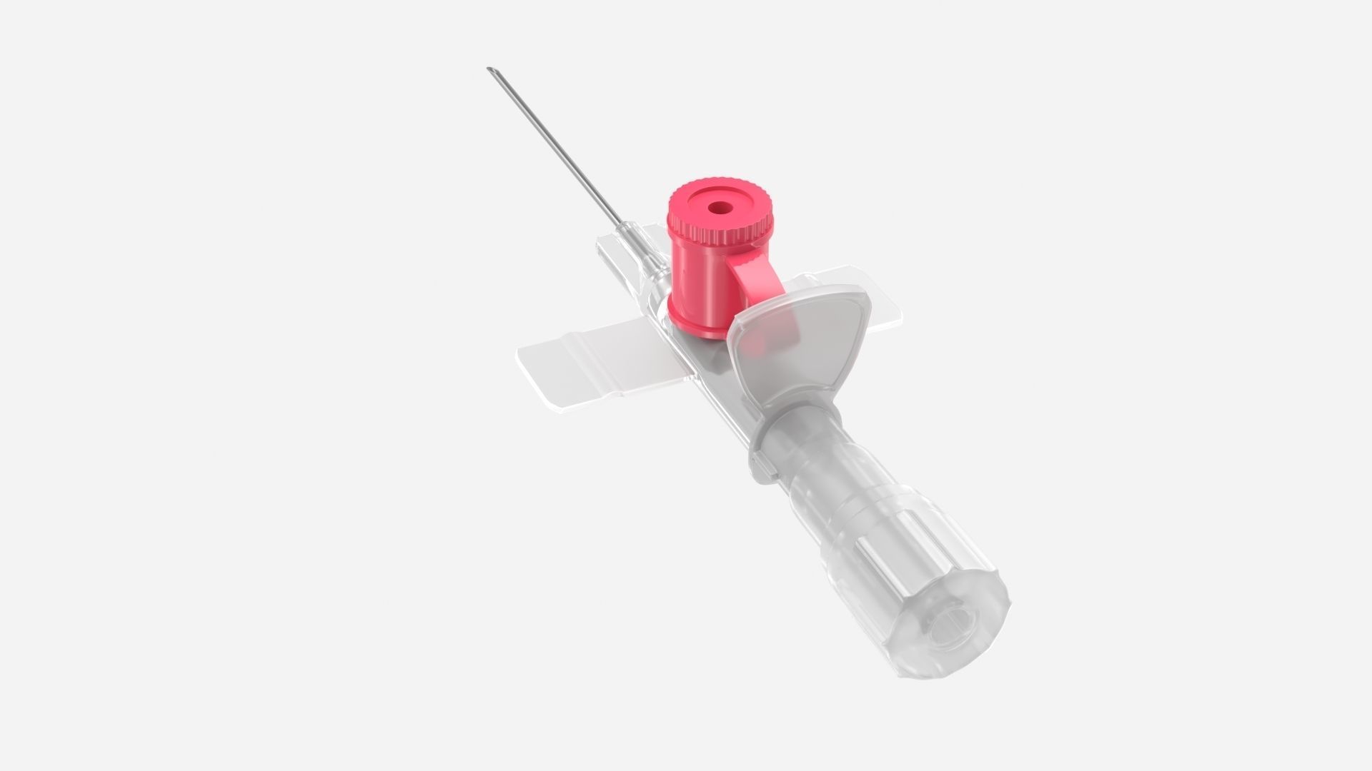 Injected Cannula with sticking plaster Low-poly 3D model_28