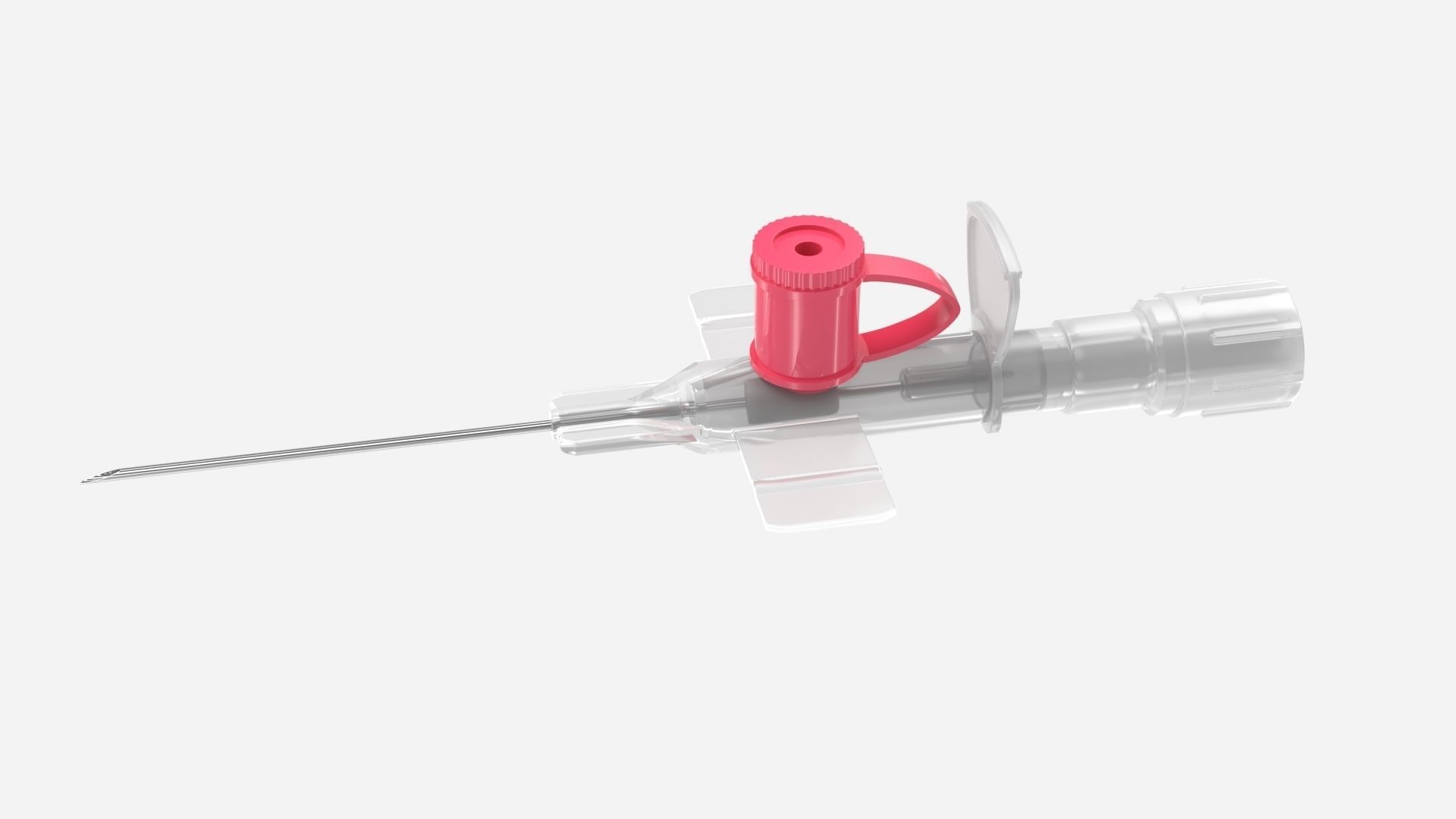 Injected Cannula with sticking plaster Low-poly 3D model_23