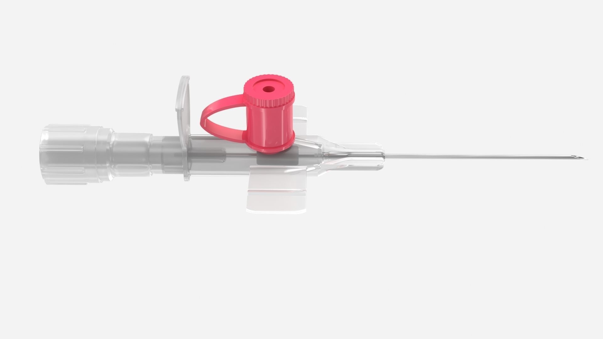 Injected Cannula with sticking plaster Low-poly 3D model_22