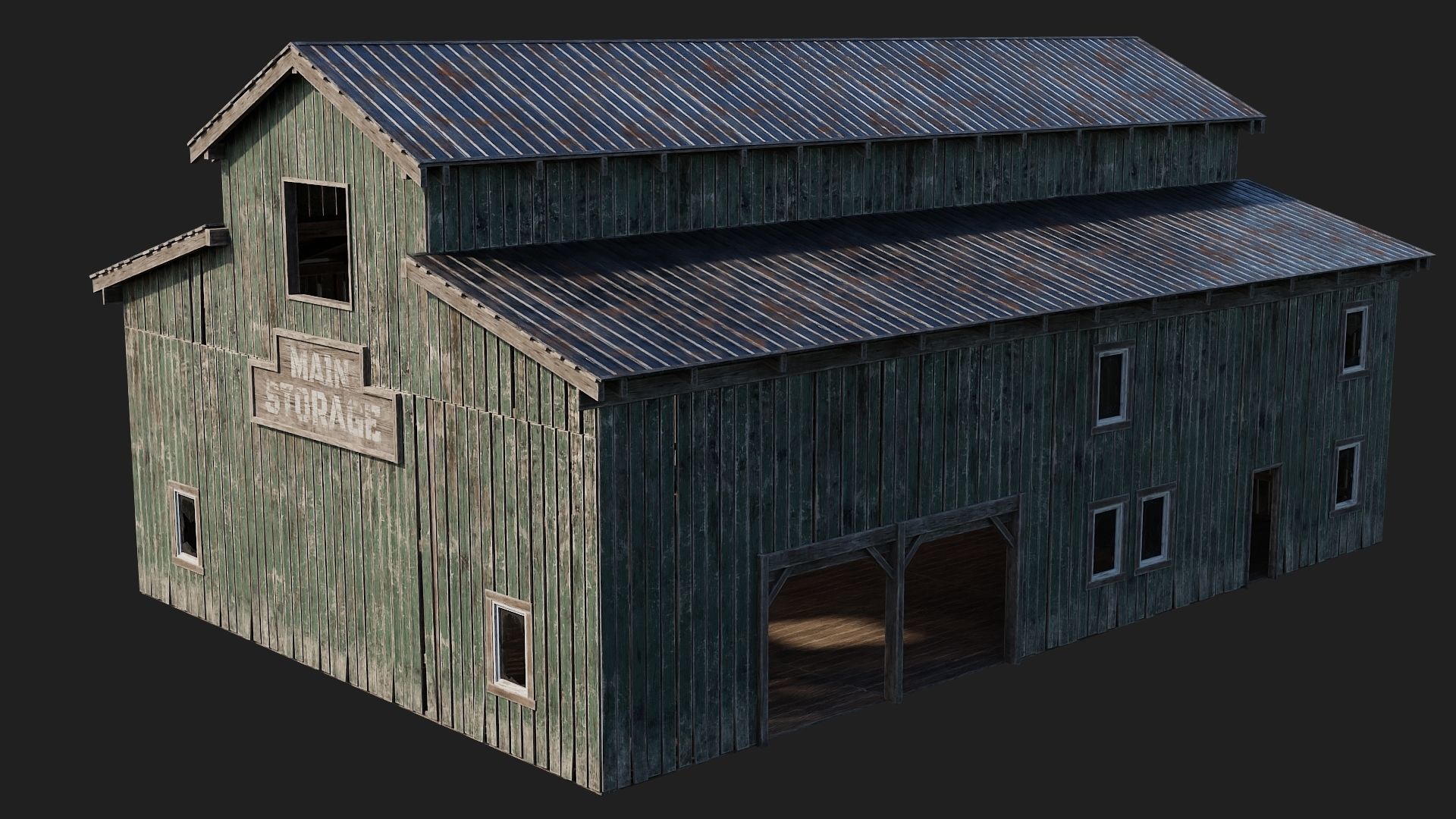 61-62-63-64  - Farm Buildings 4K PBR GameReady Low-poly 3D model_15