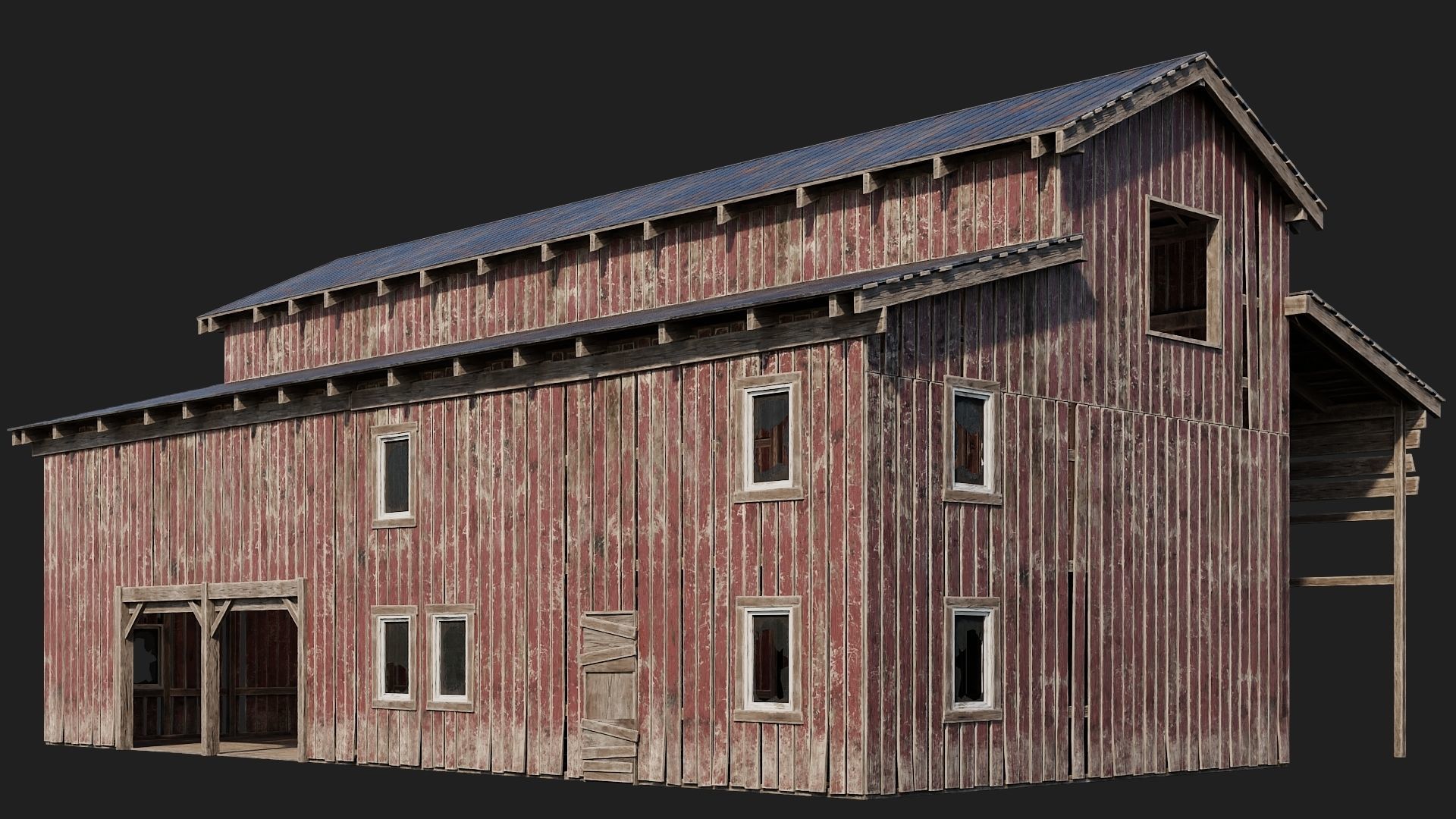 61-62-63-64  - Farm Buildings 4K PBR GameReady Low-poly 3D model_19