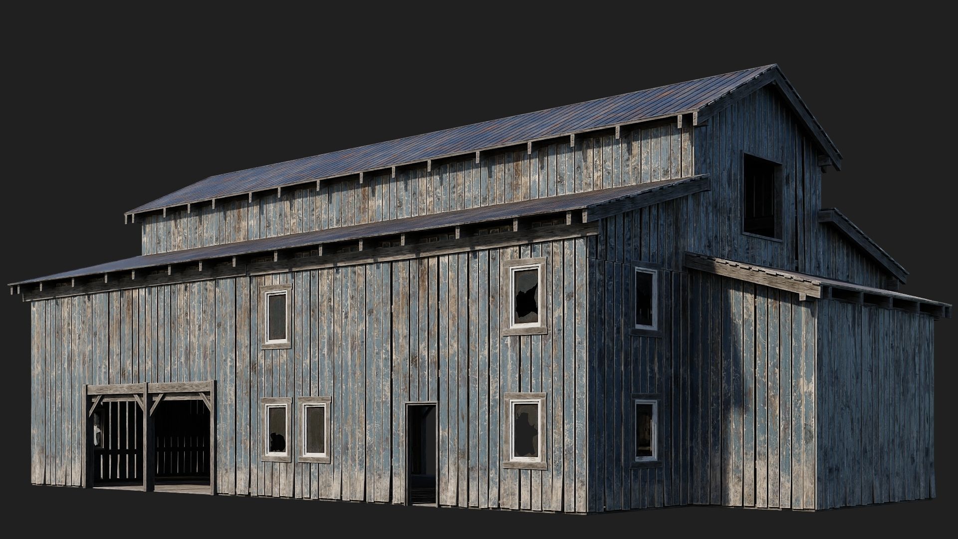 61-62-63-64  - Farm Buildings 4K PBR GameReady Low-poly 3D model_27