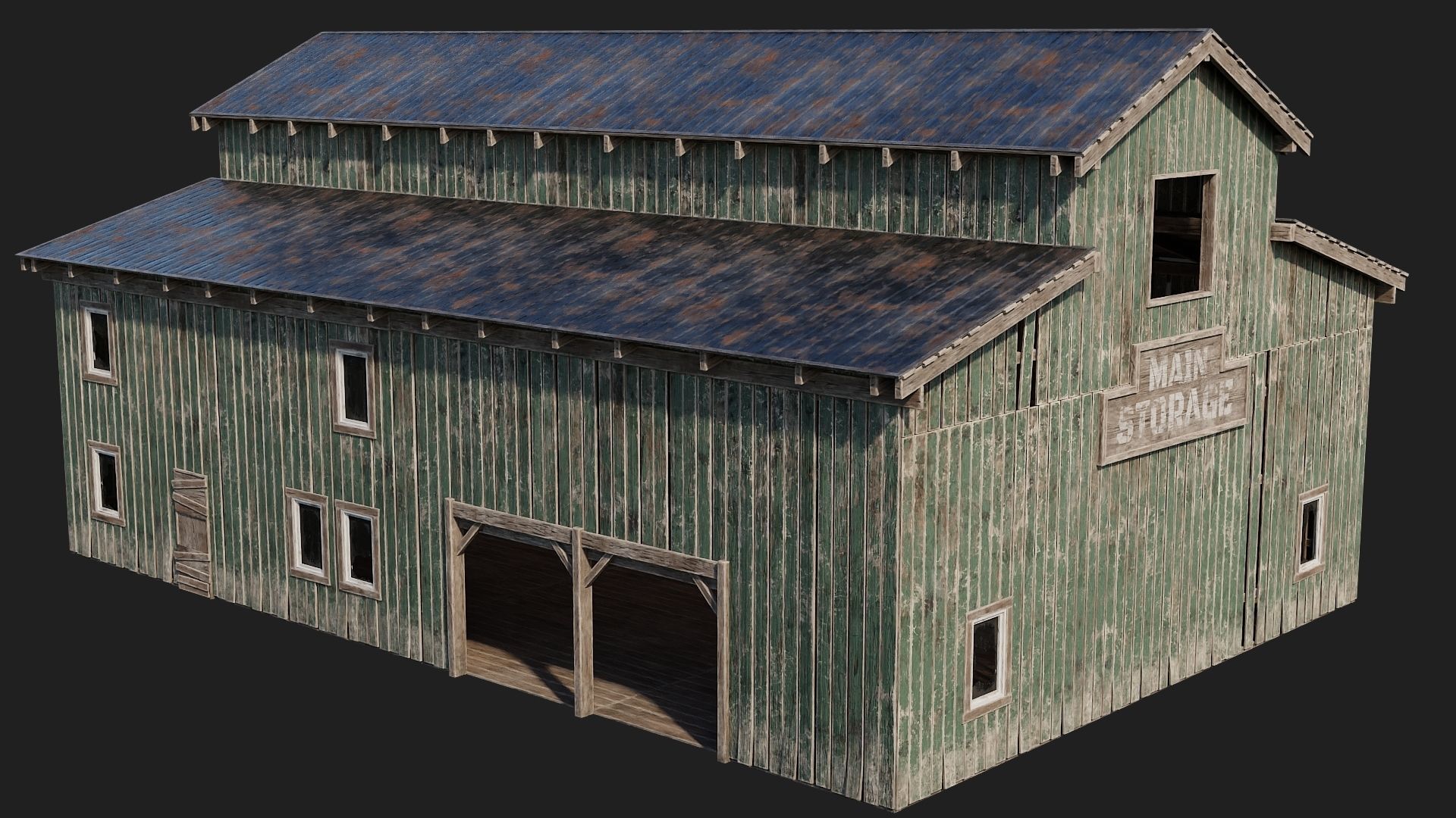 61-62-63-64  - Farm Buildings 4K PBR GameReady Low-poly 3D model_14